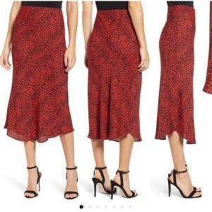AFRM Bias Cut Midi Skirt